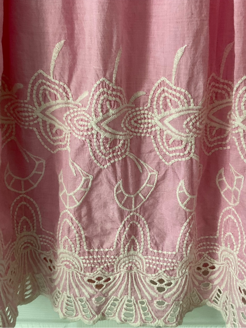 Talbots Pink Eyelet Appliqué Top Size 2X Like New - Picture 6 of 9
